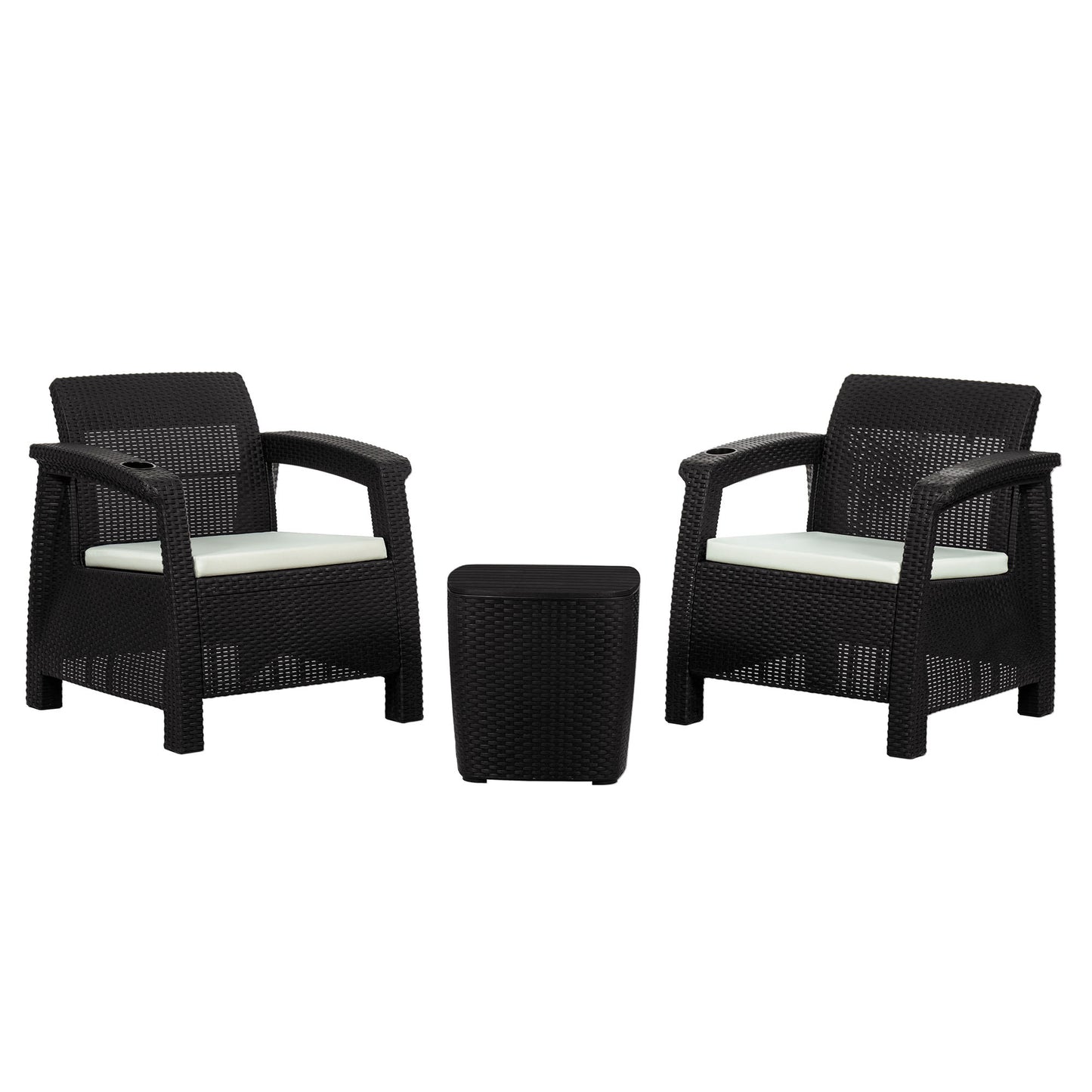 Set Tao para Exterior – Sala Lounge de 3 Piezas en Ratán Sintético